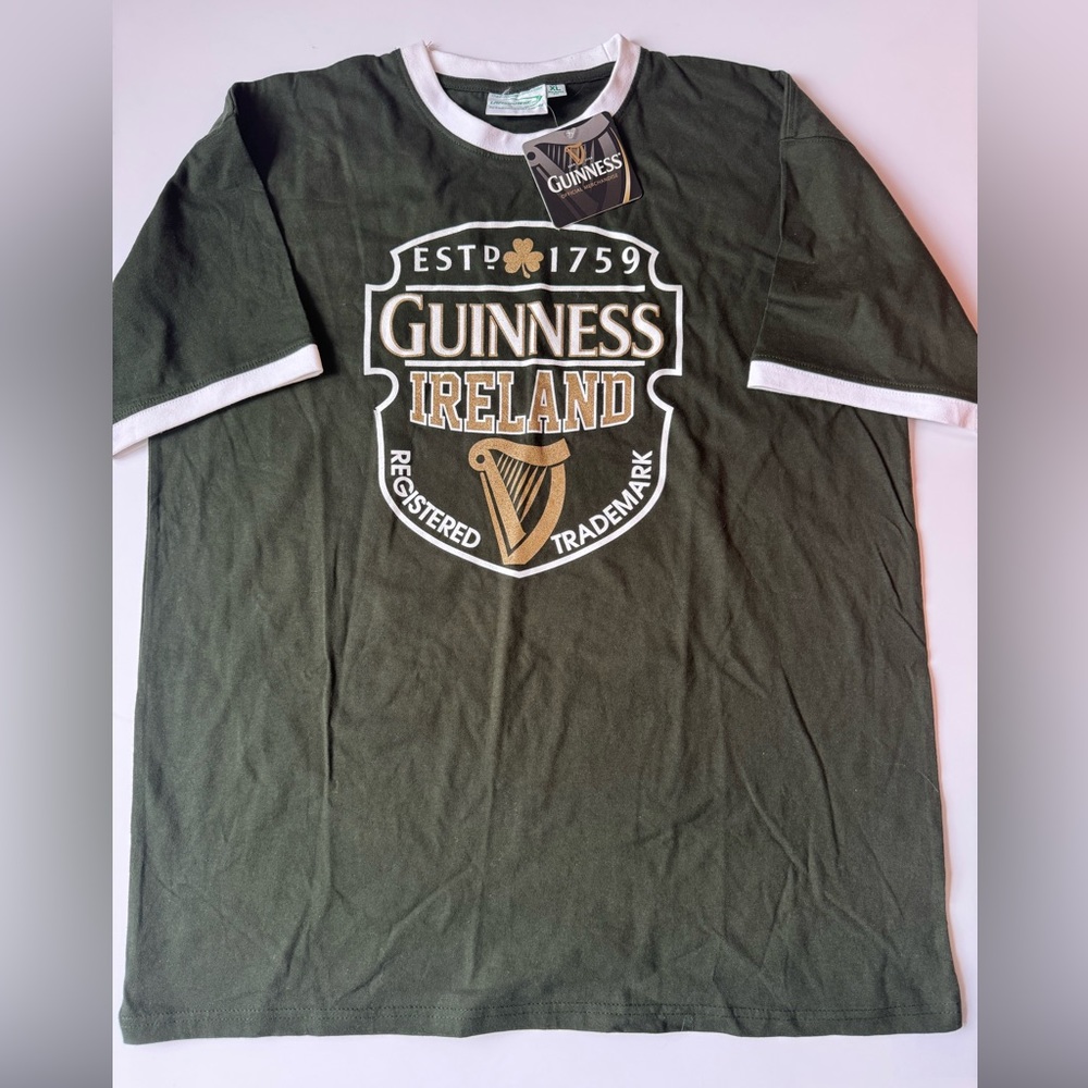 NWT Dark Green Guinness Ireland T-Shirt Size XL